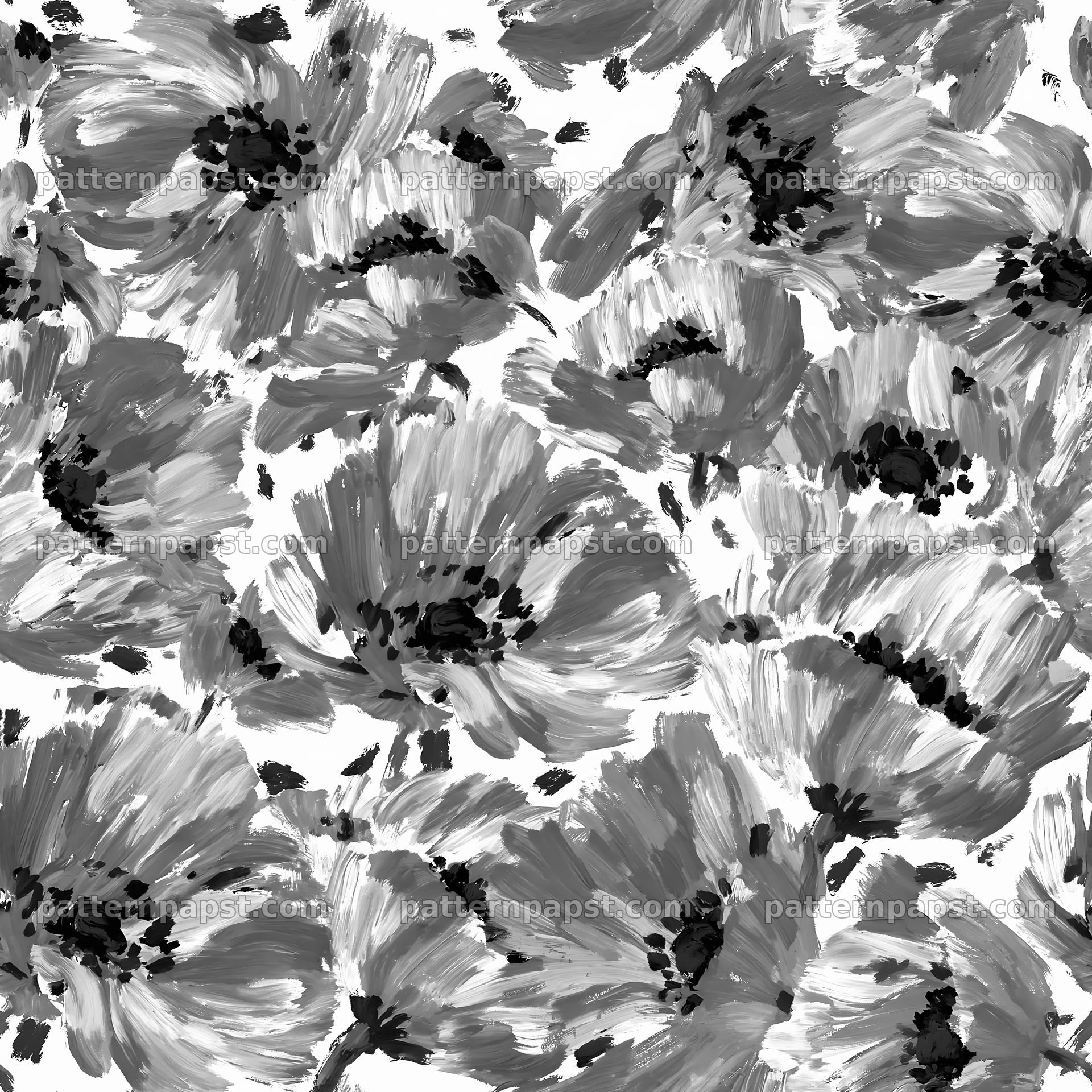 Wildflower brushstroke seamless pattern for fabric and wallpaper — seamless tileable pattern