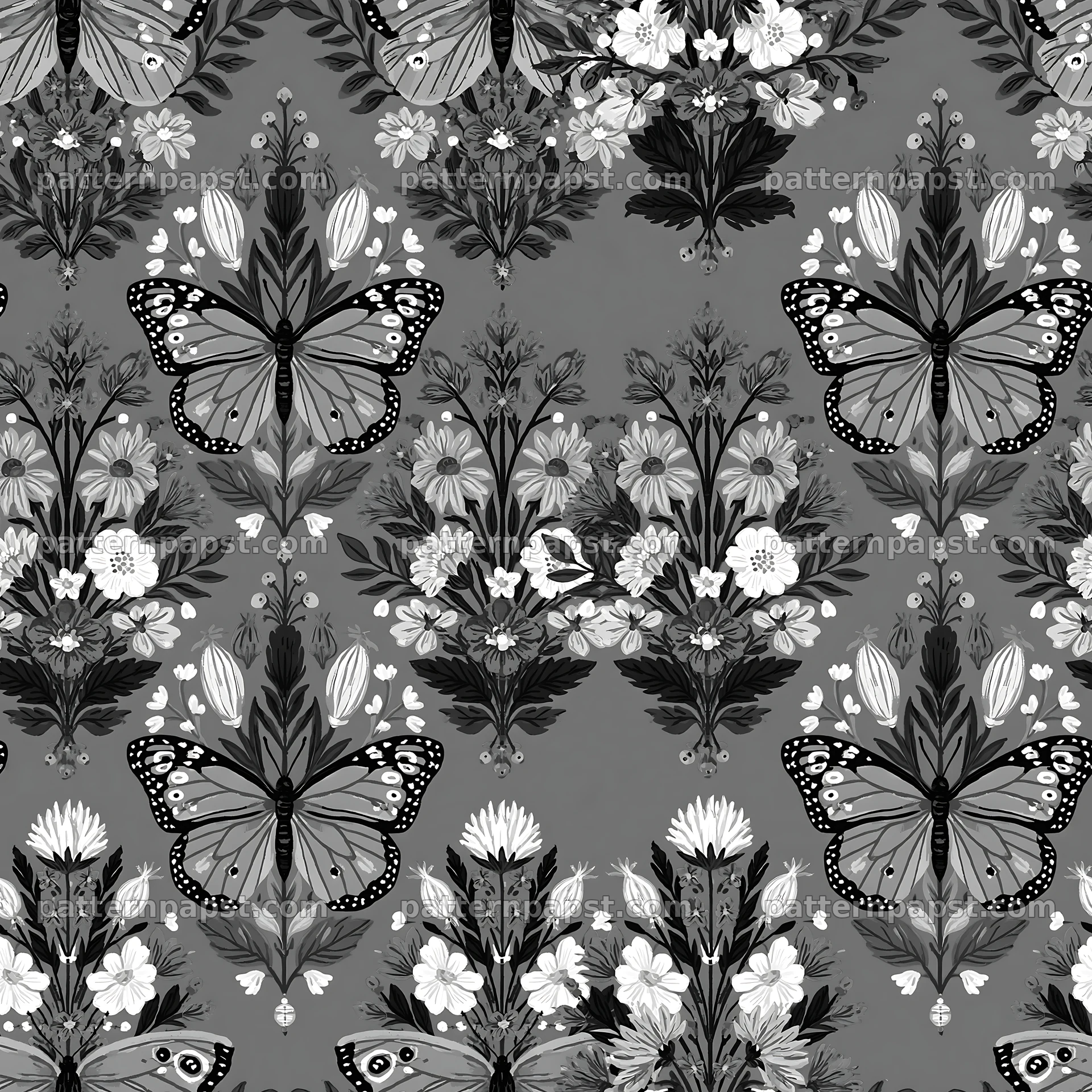 Fairy garden butterfly seamless pattern for fabric and wallpaper — seamless tileable pattern