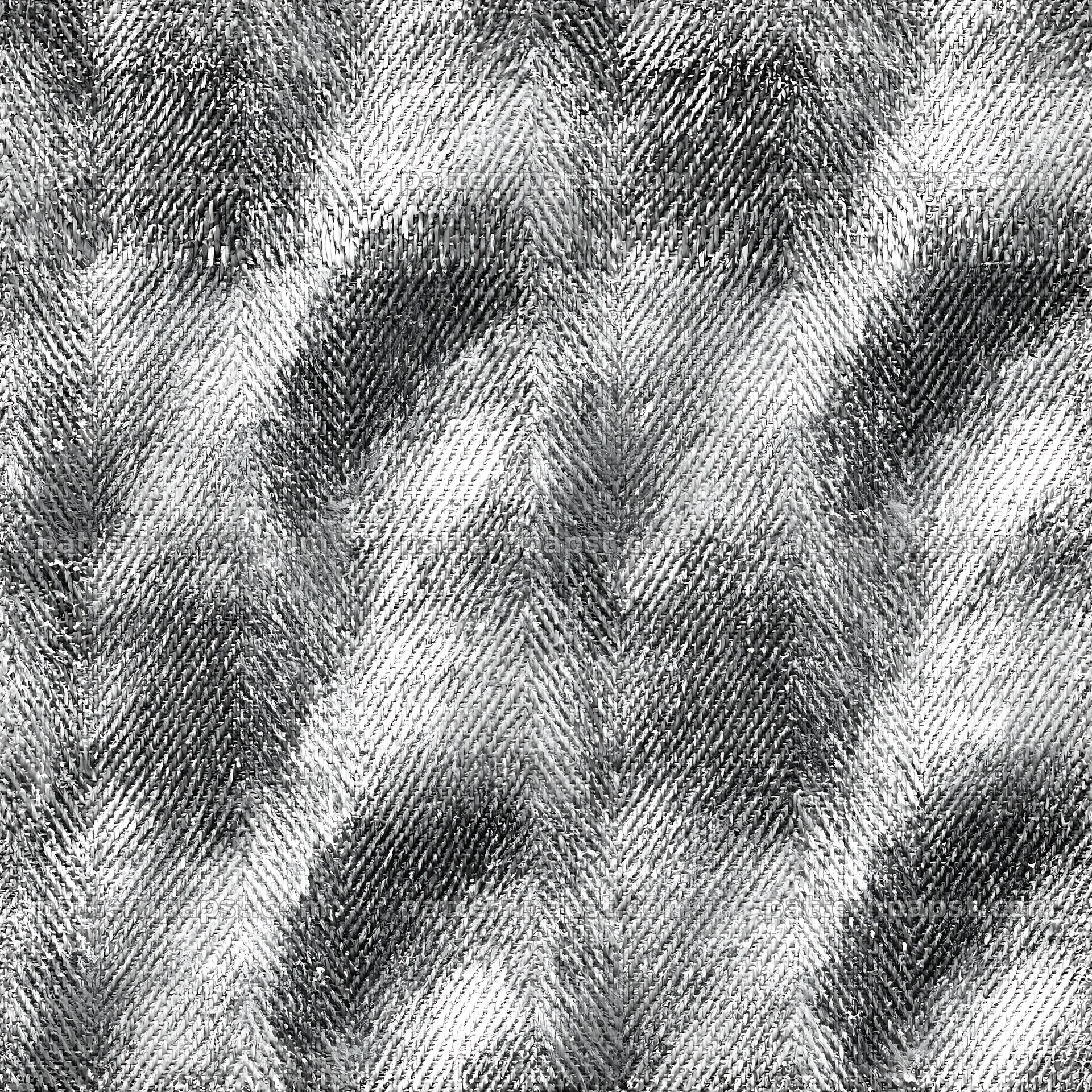 Seamless repeating denim twill weave texture in black and white — seamless tileable pattern