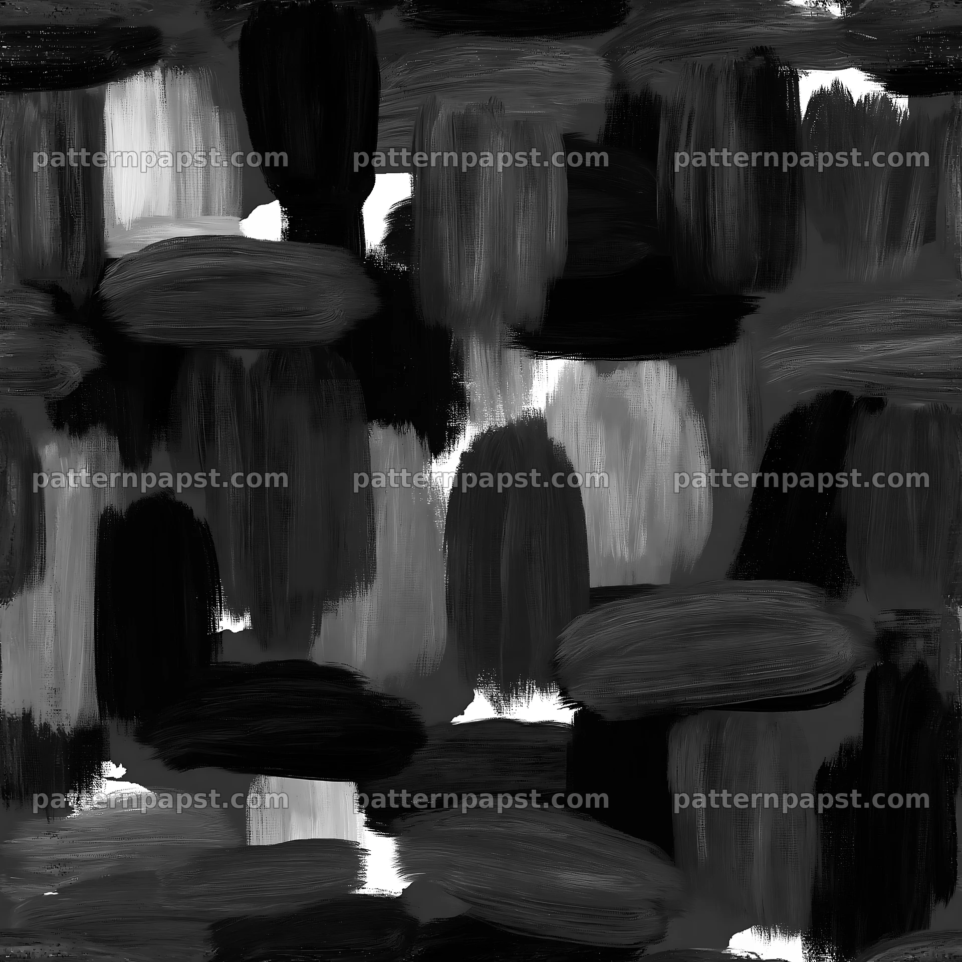 Seamless broad stroke camouflage pattern in black and white seamless pattern