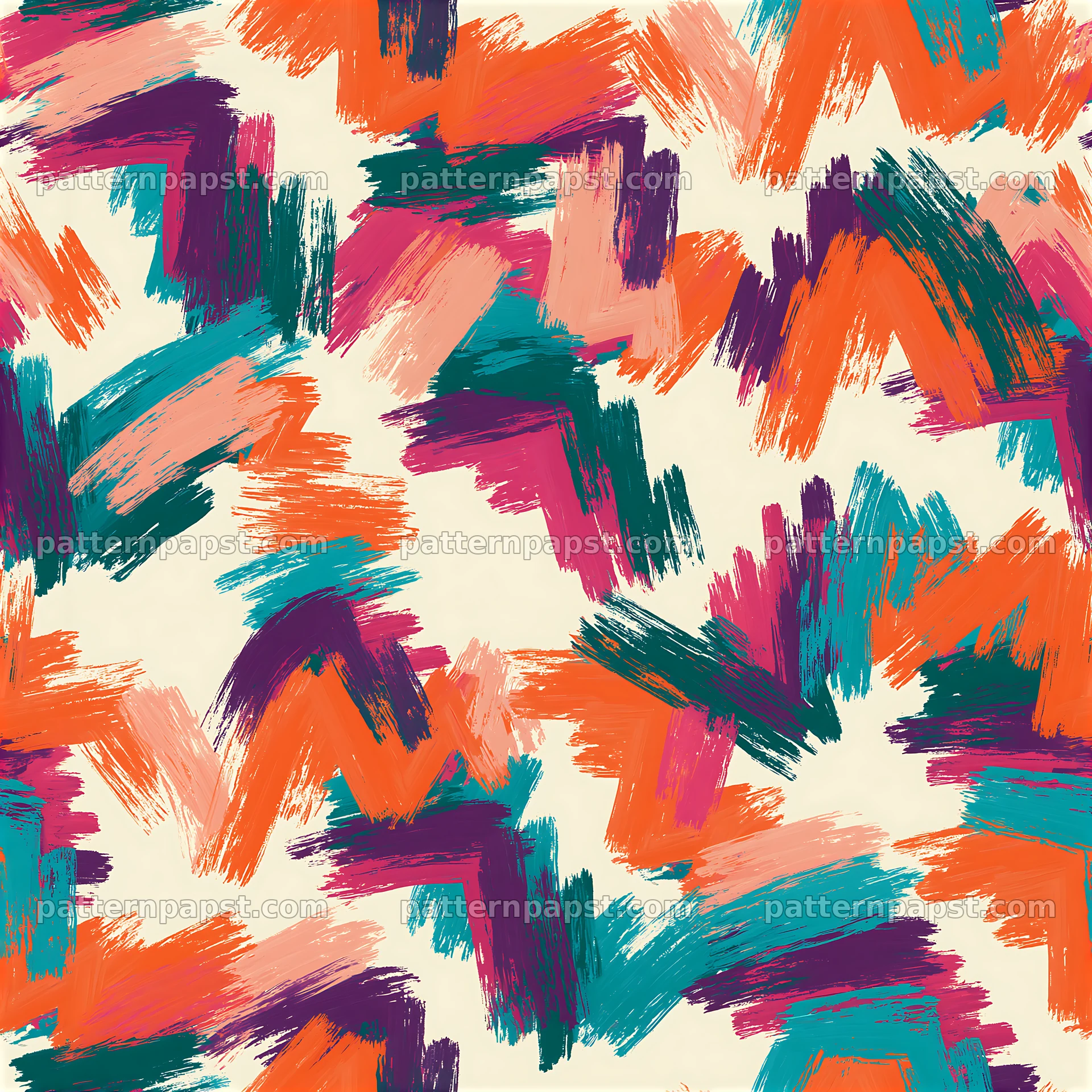 Seamless multicolor brush stroke pattern fills the surface — seamless tileable pattern