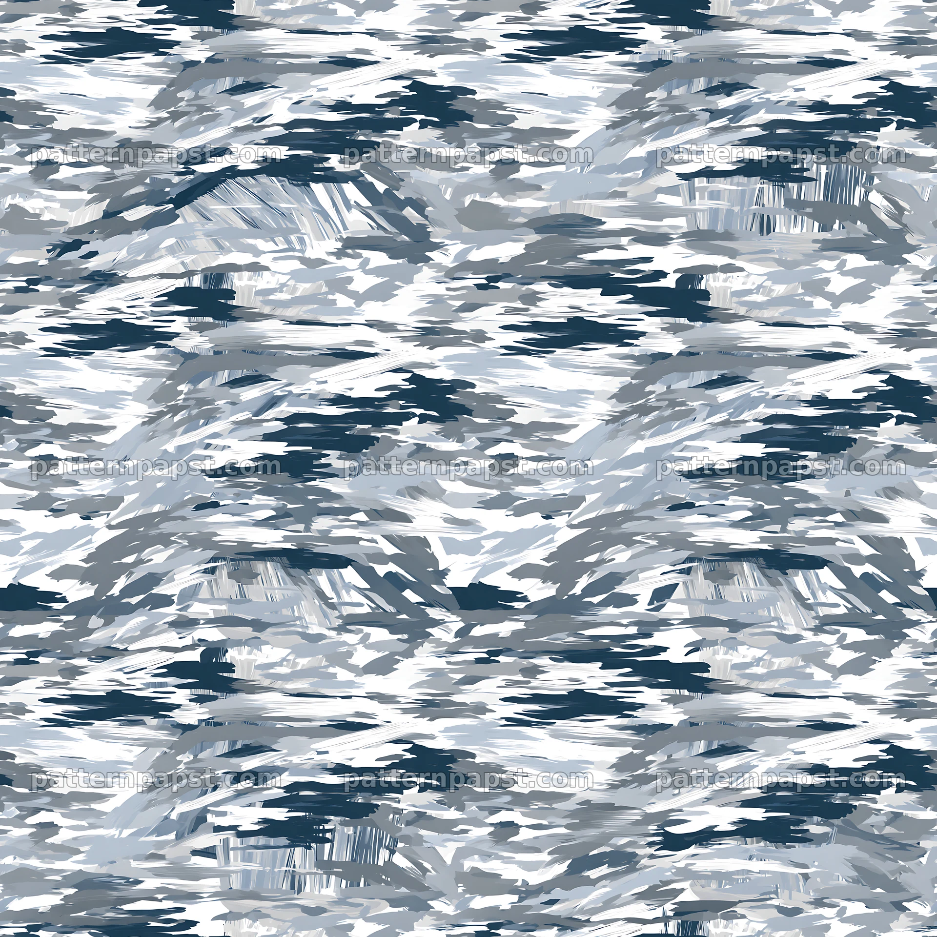 Seamless arctic camouflage brushstroke pattern — seamless tileable pattern