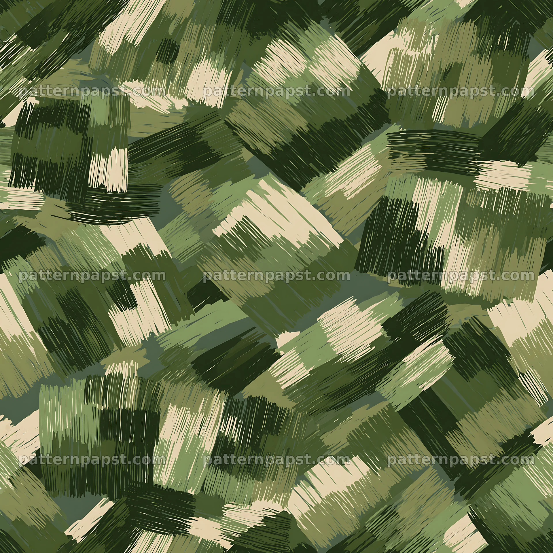 Seamless green camouflage brushstroke pattern for fabrics — seamless tileable pattern