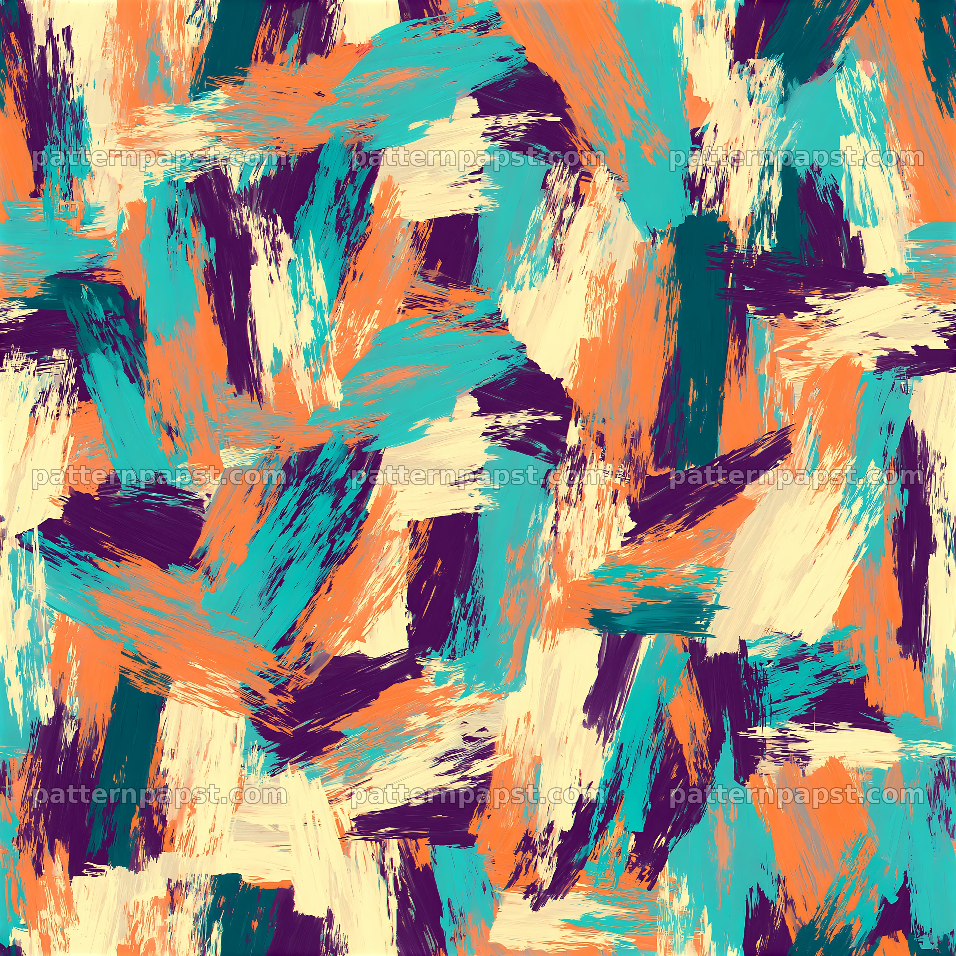 Bold painterly marks seamless texture in vibrant colors across the surface — seamless tileable pattern