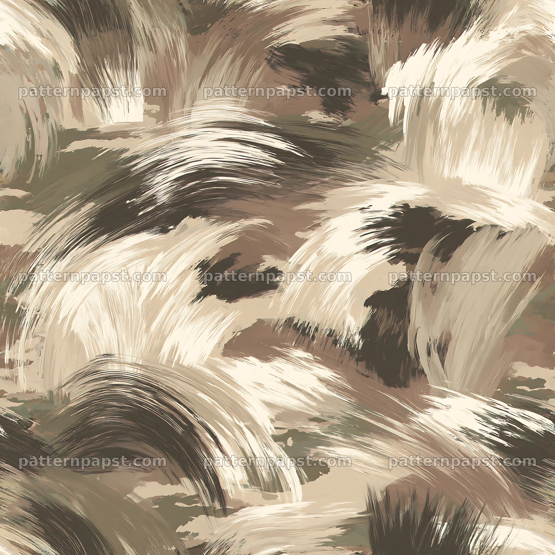 Seamless beige camouflage brushstroke pattern for textiles — seamless tileable pattern