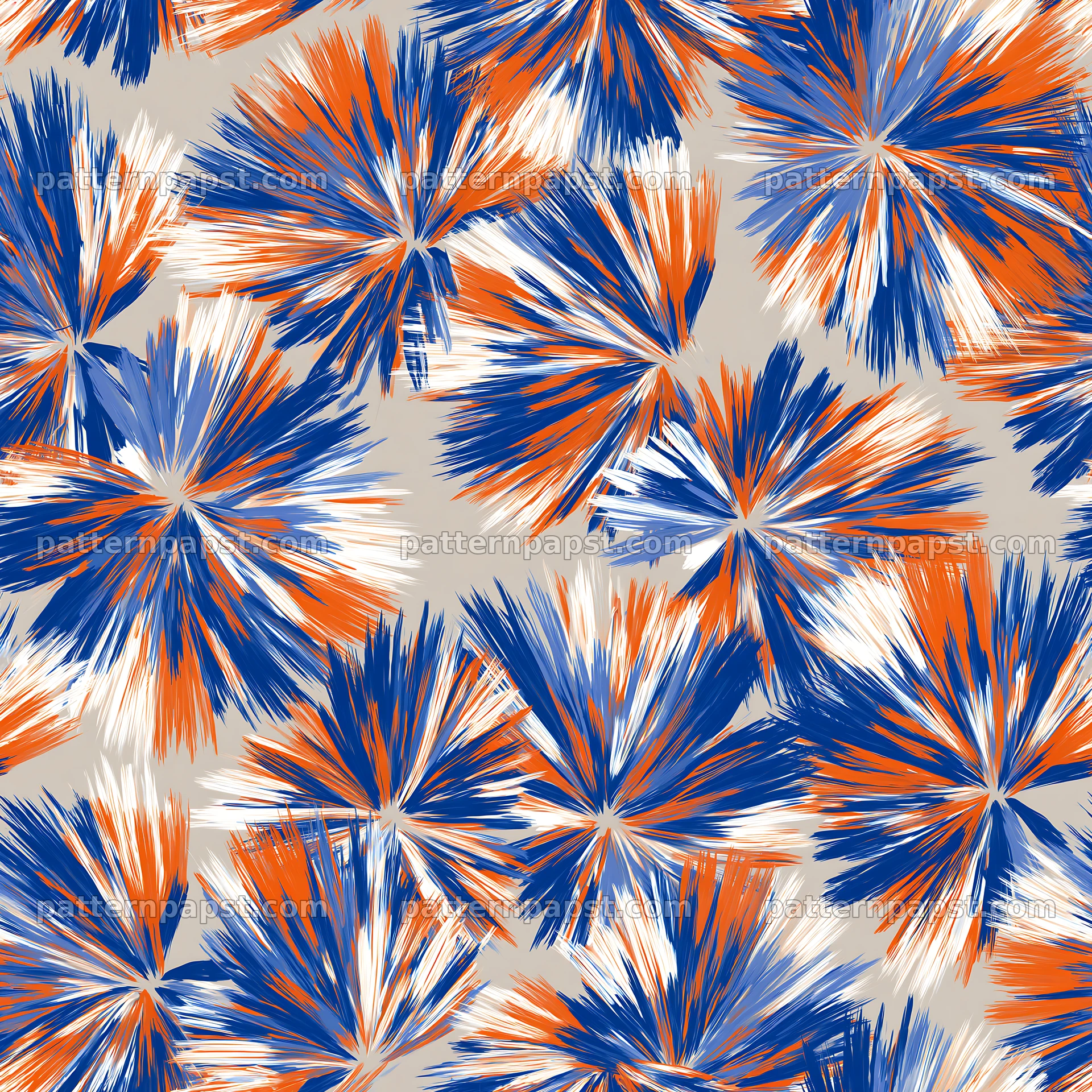 Colorful seamless brush mark pattern with bold shapes — seamless tileable pattern