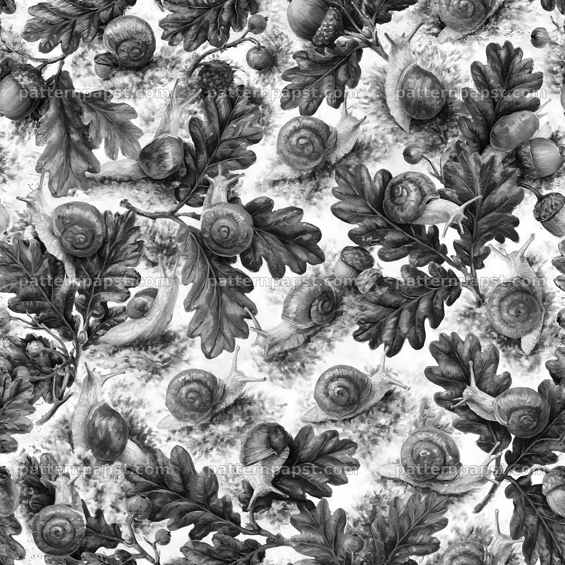 Red snail woodland seamless texture for fabric and wallpaper — seamless tileable pattern