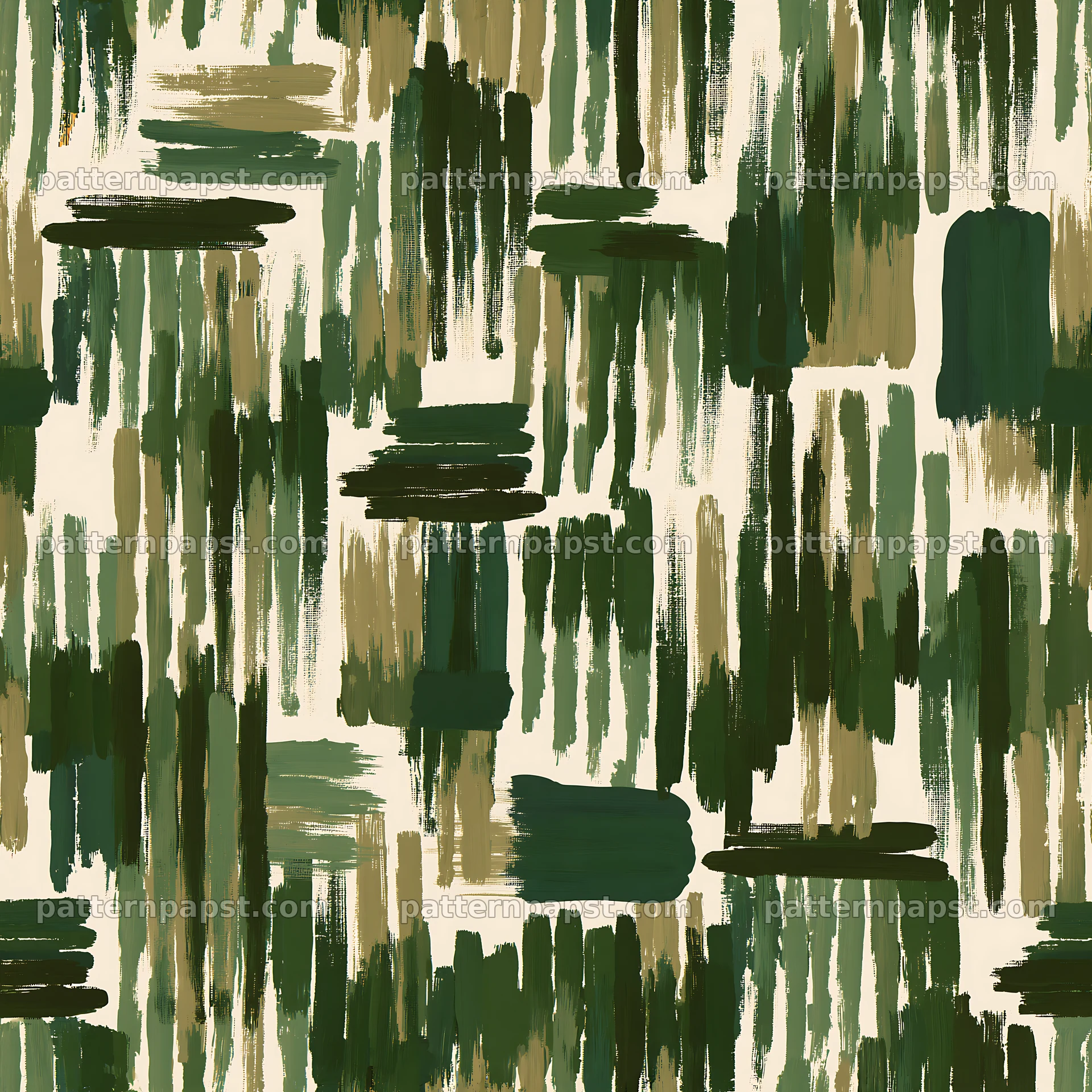 Seamless green camouflage brushstroke pattern for textiles — seamless tileable pattern