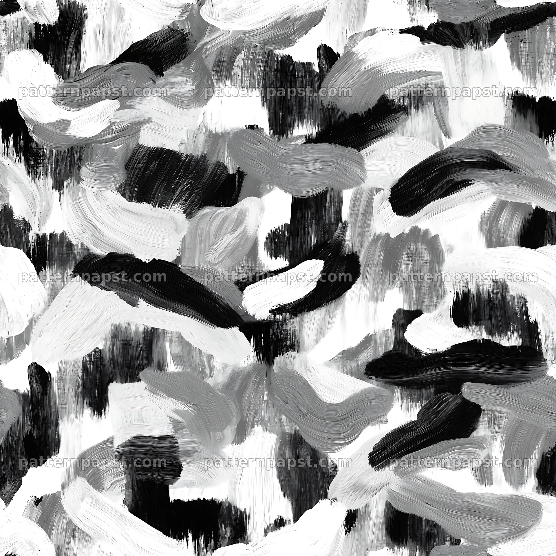 Seamless gray camouflage brushstroke pattern design — seamless tileable pattern