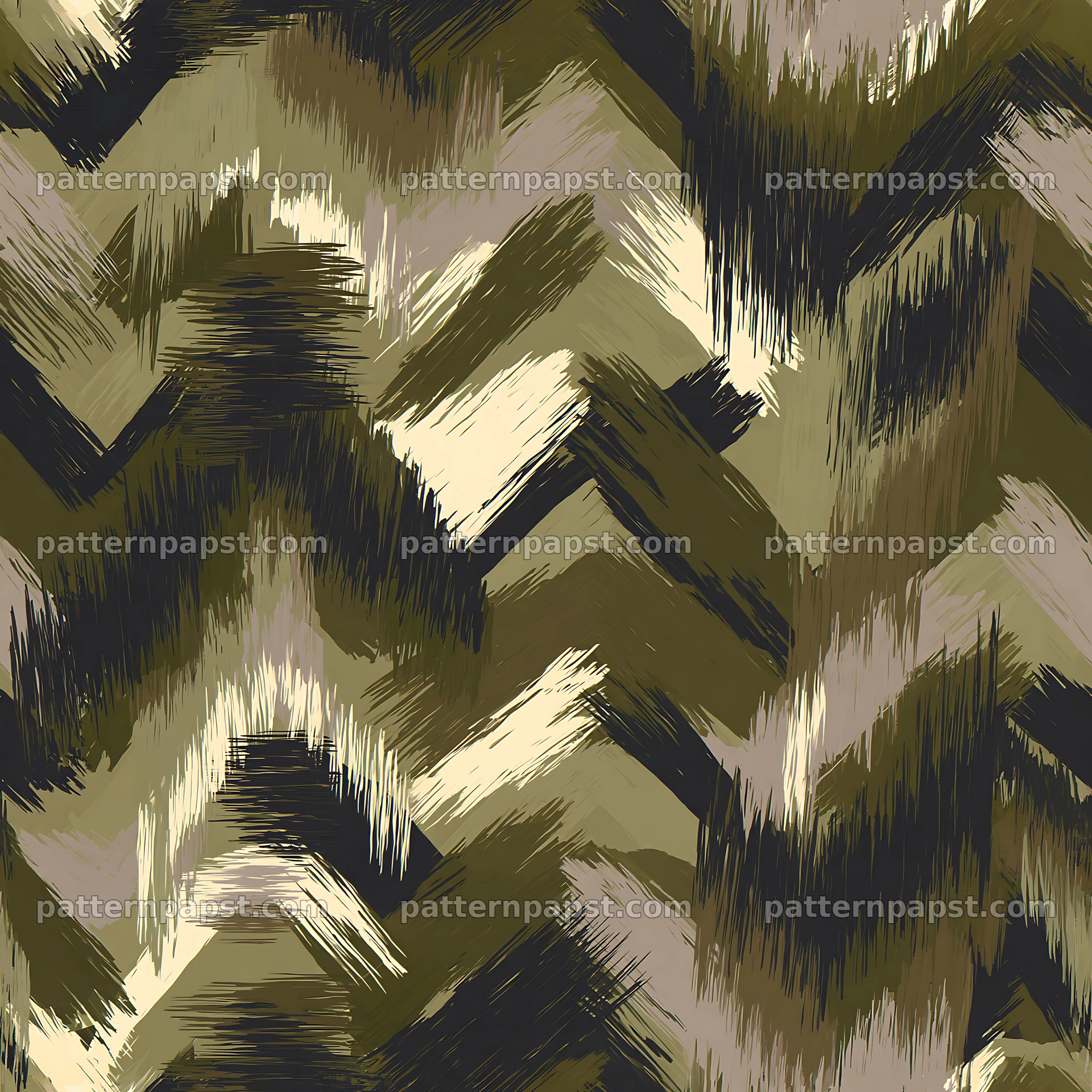 Military camouflage brushstroke seamless pattern for textiles — seamless tileable pattern