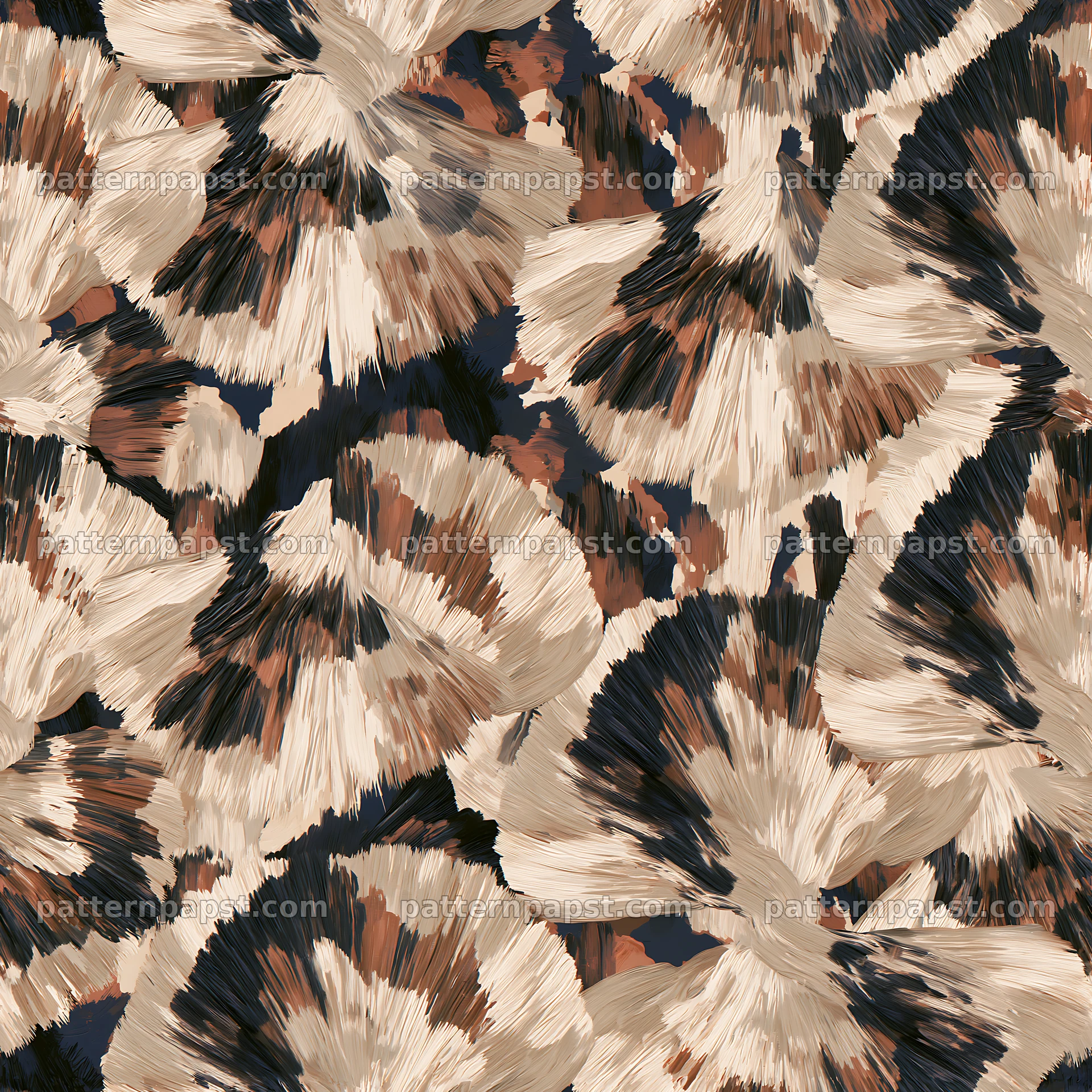 Seamless beige camouflage brushstroke pattern — seamless tileable pattern