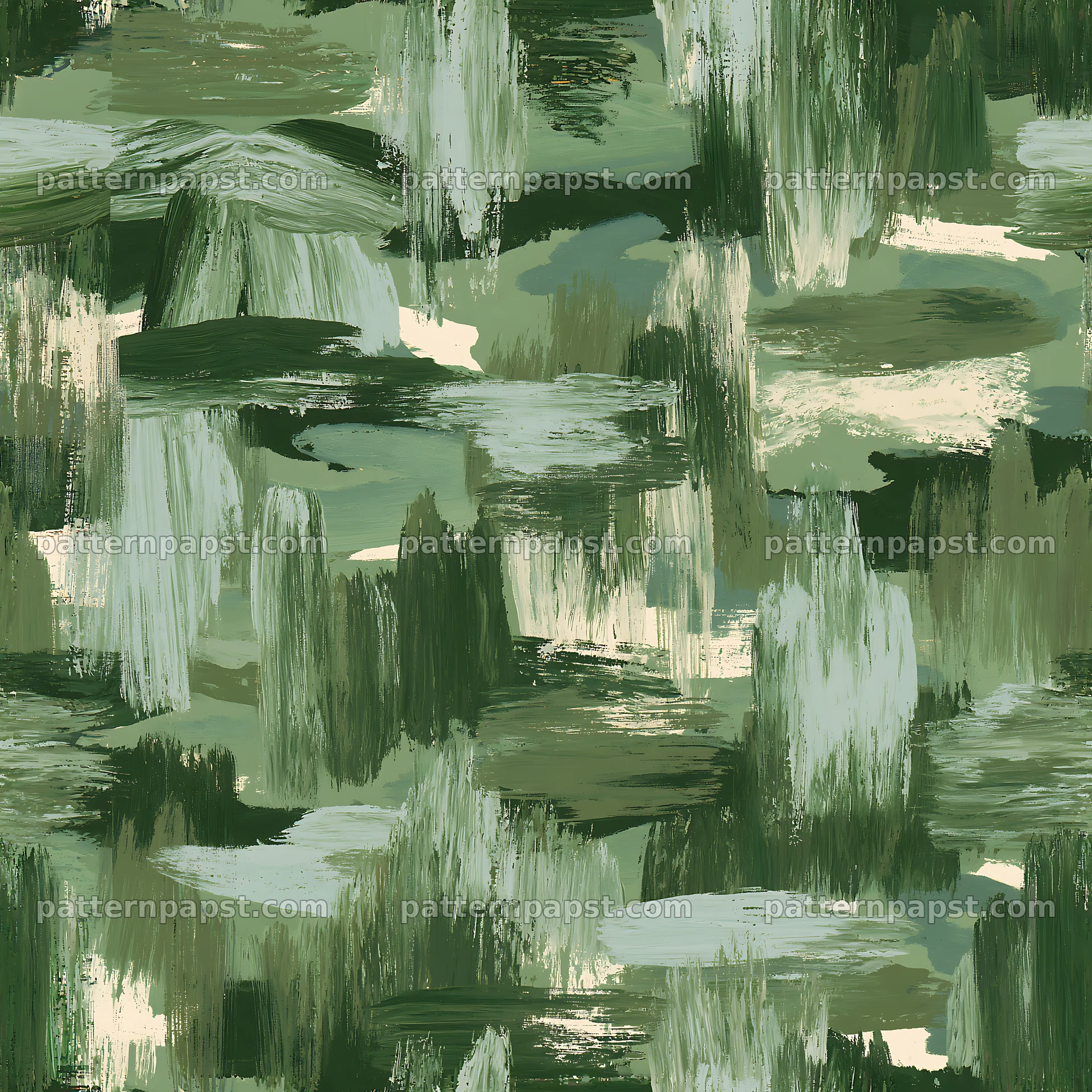 Seamless green camouflage brushstroke pattern for fabric design — seamless tileable pattern