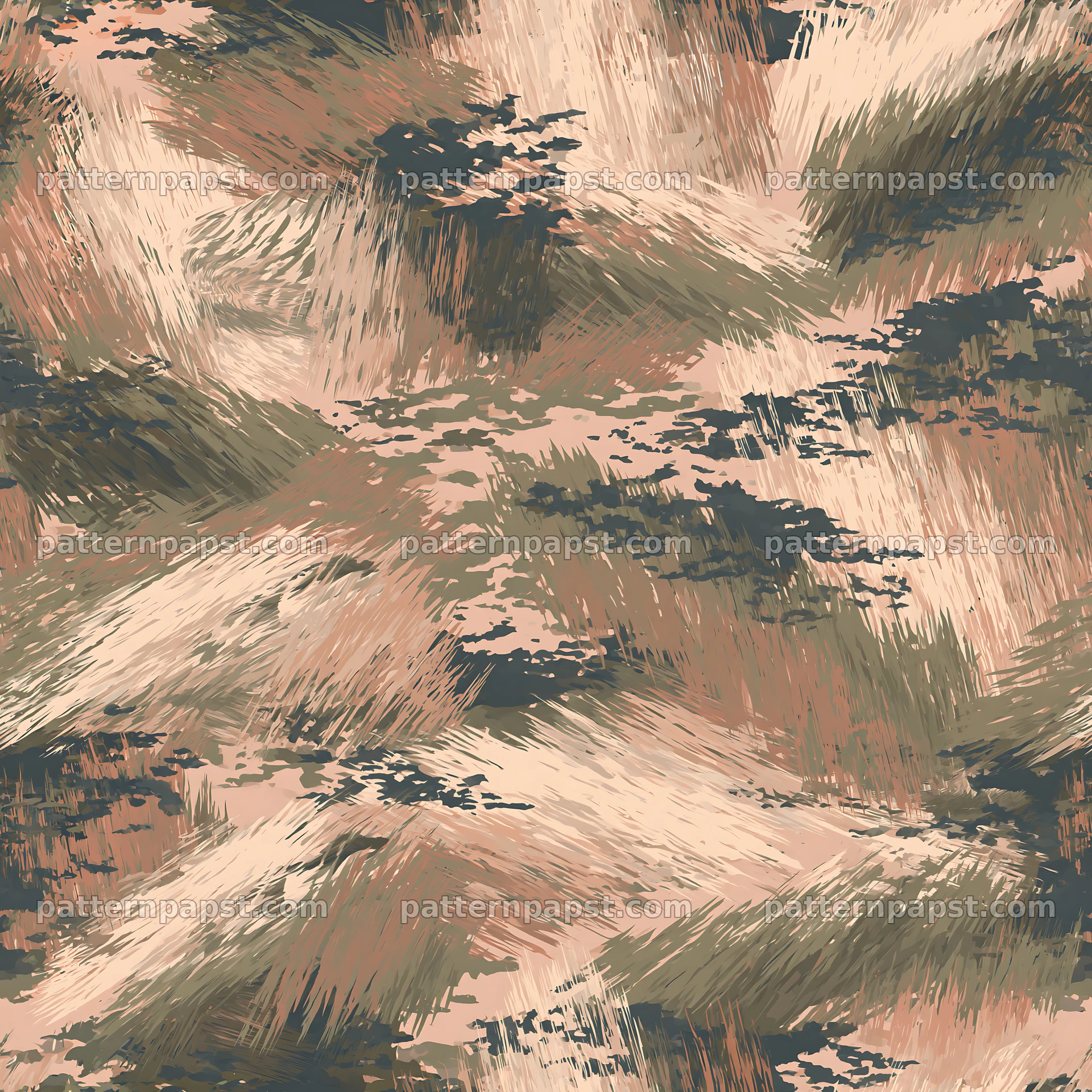 Seamless desert camouflage brushstroke pattern design — seamless tileable pattern