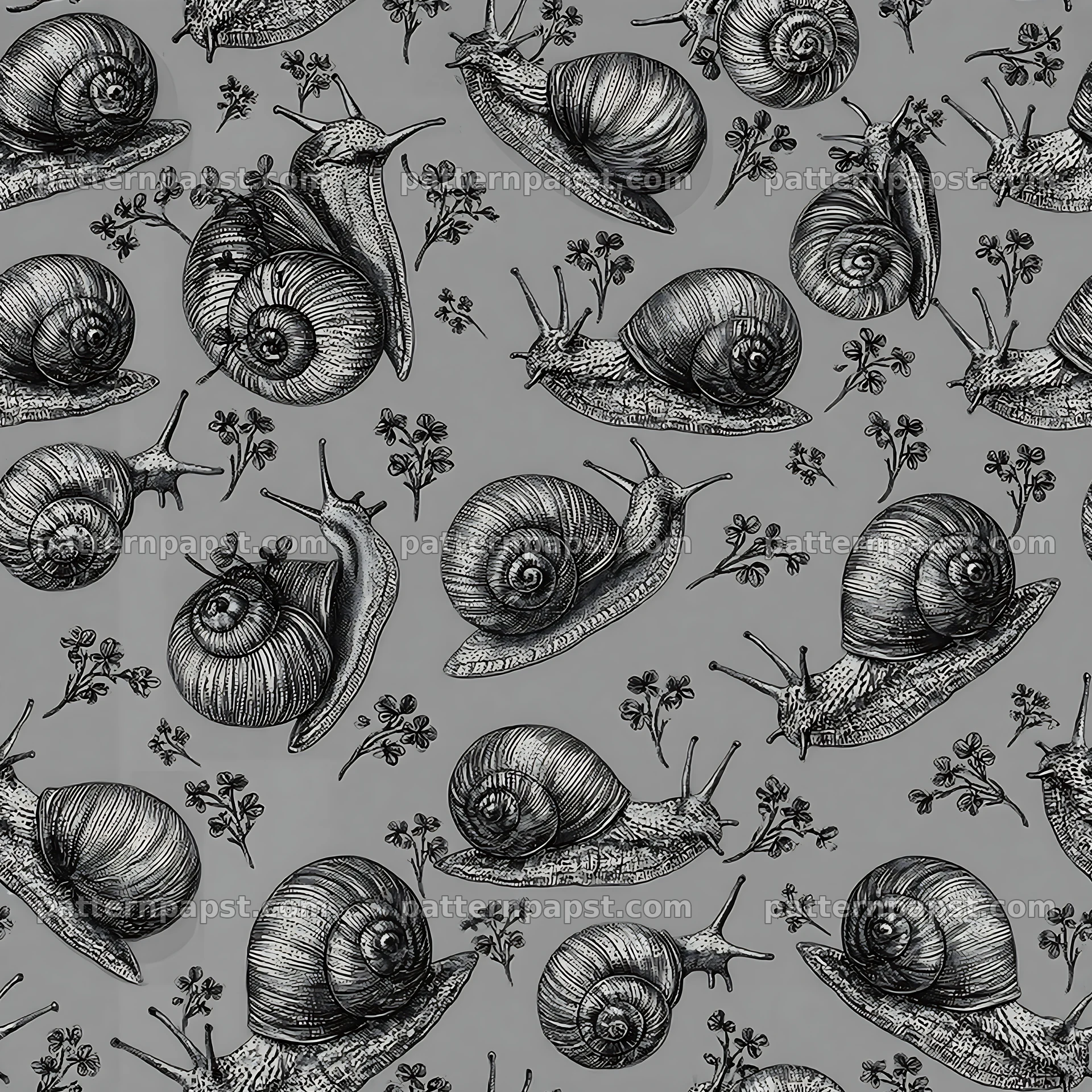 Red snail seamless pattern for fabric and wallpaper design — seamless tileable pattern