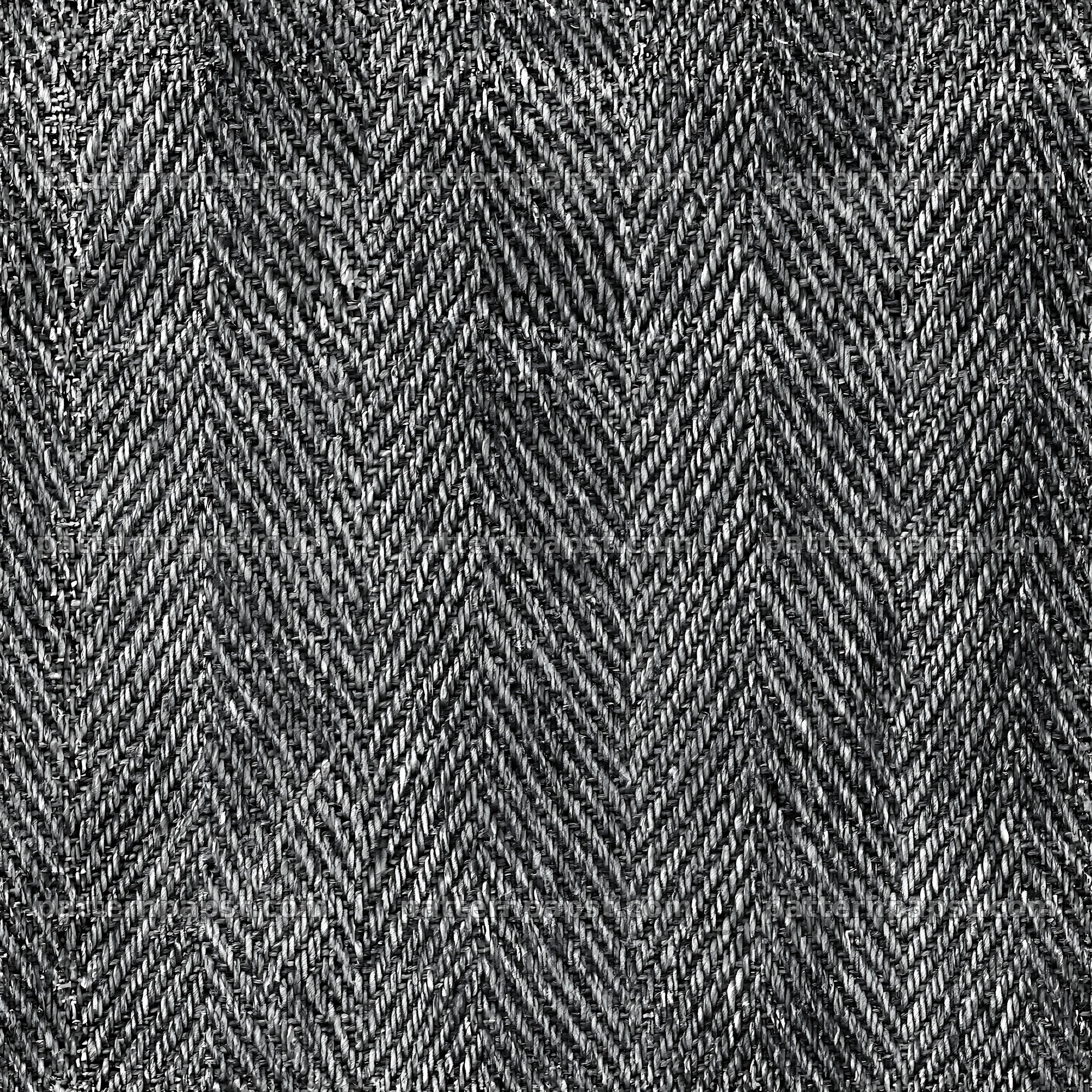 Rugged seamless denim fabric pattern in textured black and white — seamless tileable pattern