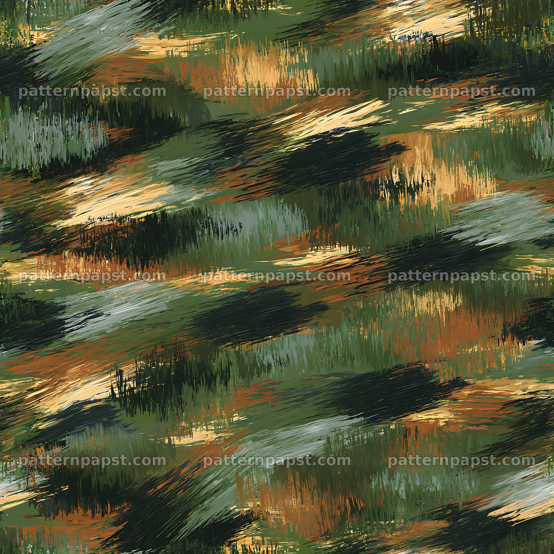 Seamless military camouflage brushstroke pattern for fabric — seamless tileable pattern