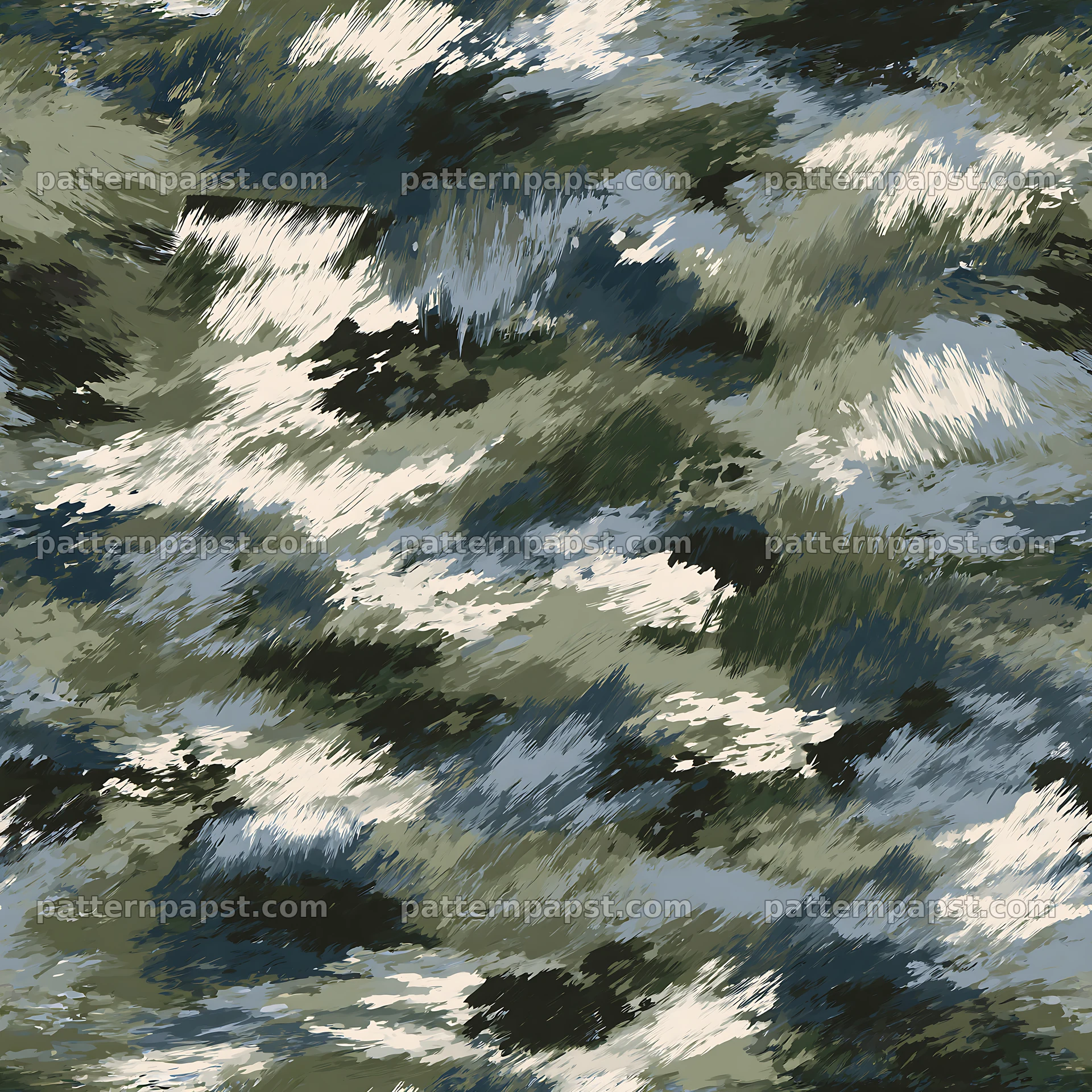 Seamless camouflage brushstroke pattern for fabric and wallpaper — seamless tileable pattern