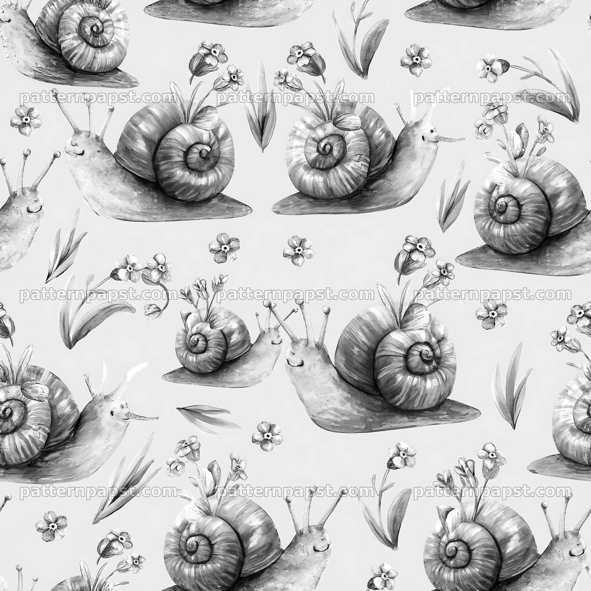 Seamless snail pattern for children's wallpaper — seamless tileable pattern