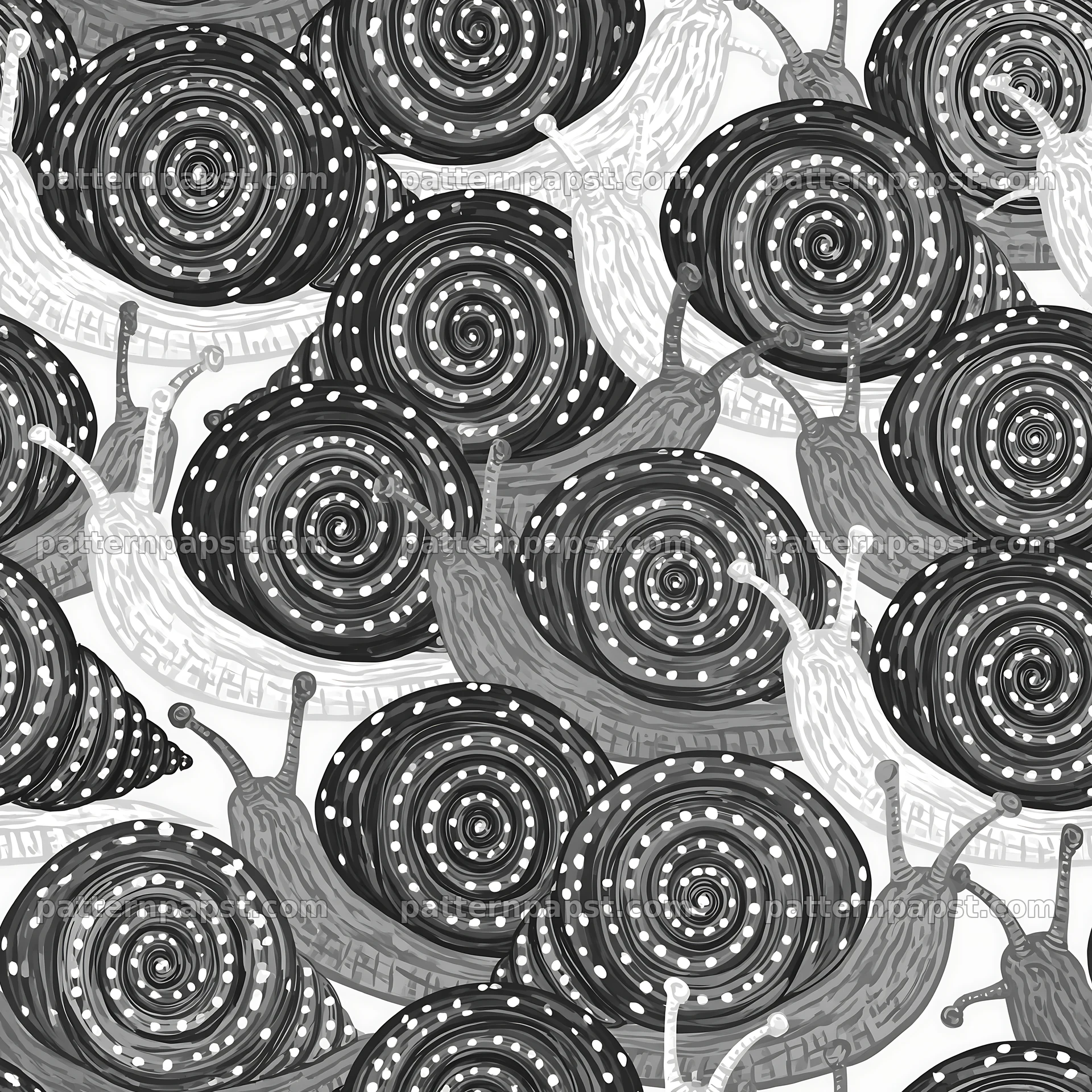 Scarlet snail seamless texture for fabric and wallpaper — seamless tileable pattern