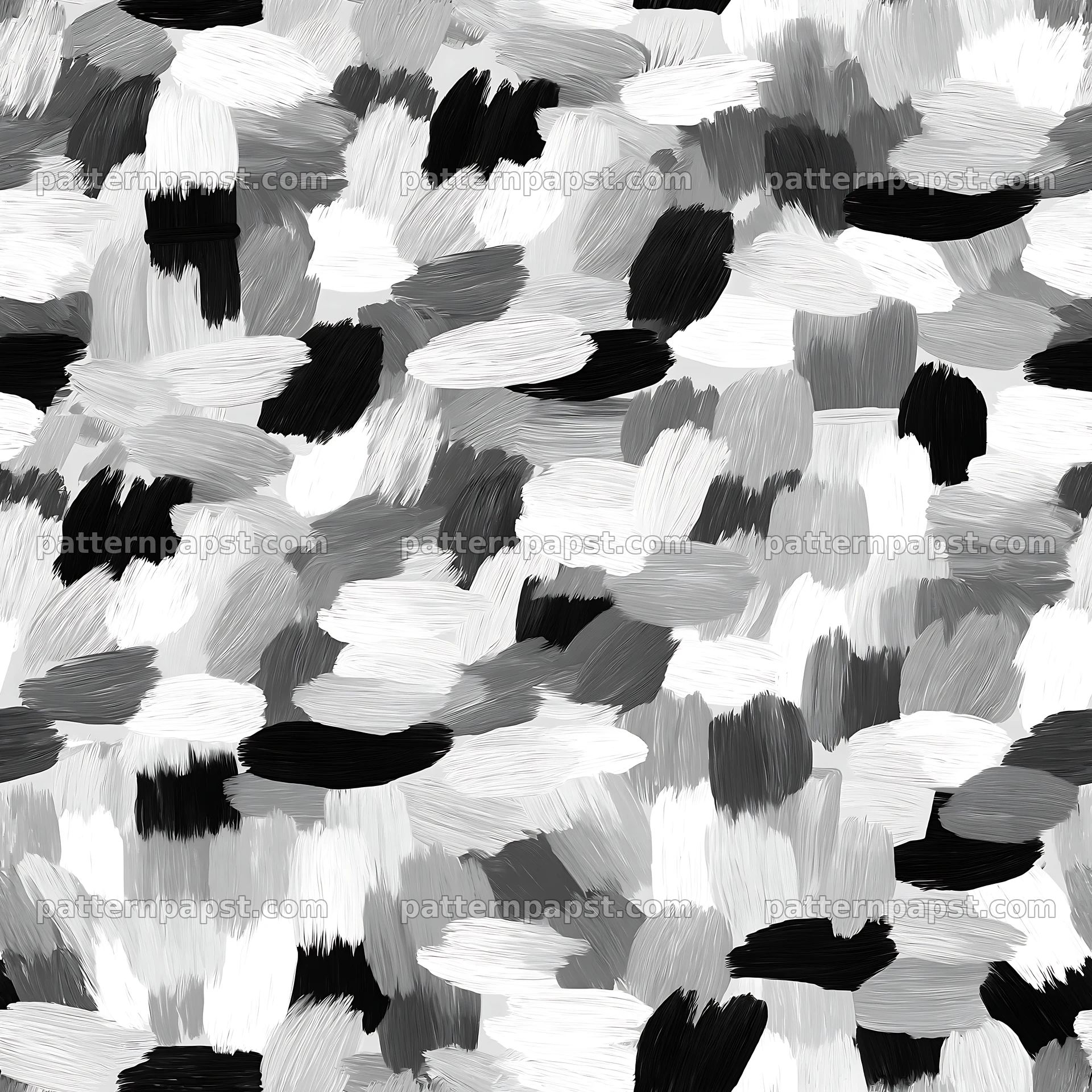 Seamless arctic camouflage brushstroke pattern in monochrome — seamless tileable pattern